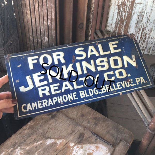 画像2: Antique JENKINSON REALTY CO. Cameraphone Building Bellevue PA Tin Sign (M147)  (2)