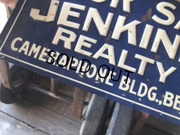 画像10: Antique JENKINSON REALTY CO. Cameraphone Building Bellevue PA Tin Sign (M147)  (10)