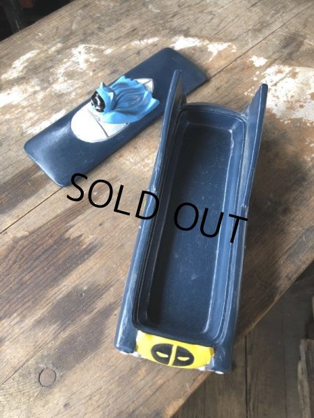 画像12: 60s Vintage BATMAN Batmobile Ceramic Lidded Candy Dish National Periodical by Lego Japan (M148)  (12)