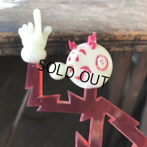 画像5: 〜50s Vintage REDDY KILOWATT Standing Business Card Holder Figure Red w/Black Stand (M168) (5)