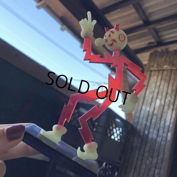 画像10: 〜50s Vintage REDDY KILOWATT Standing Business Card Holder Figure Red w/Black Stand (M168) (10)