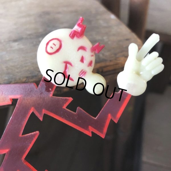 画像6: 〜50s Vintage REDDY KILOWATT Standing Business Card Holder Figure Red w/Black Stand (M168) (6)