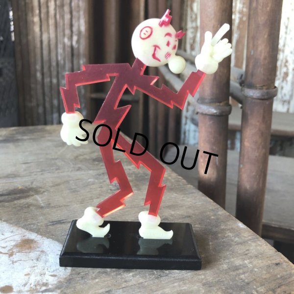 画像3: 〜50s Vintage REDDY KILOWATT Standing Business Card Holder Figure Red w/Black Stand (M168) (3)