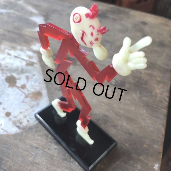 画像4: 〜50s Vintage REDDY KILOWATT Standing Business Card Holder Figure Red w/Black Stand (M168) (4)