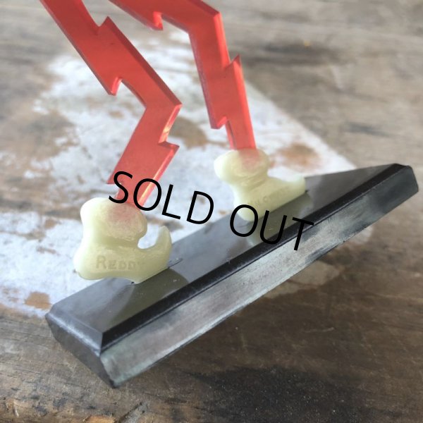 画像7: 〜50s Vintage REDDY KILOWATT Standing Business Card Holder Figure Red w/Black Stand (M168) (7)