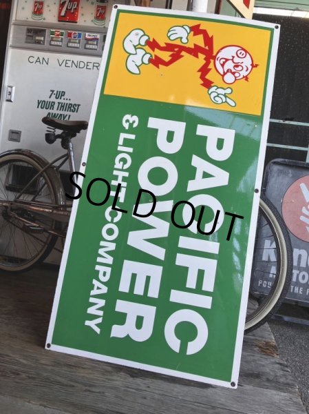 画像16: Vintage Reddy Kilowatt Pacific Power and Light Company Porcelain Sign (M177)  (16)