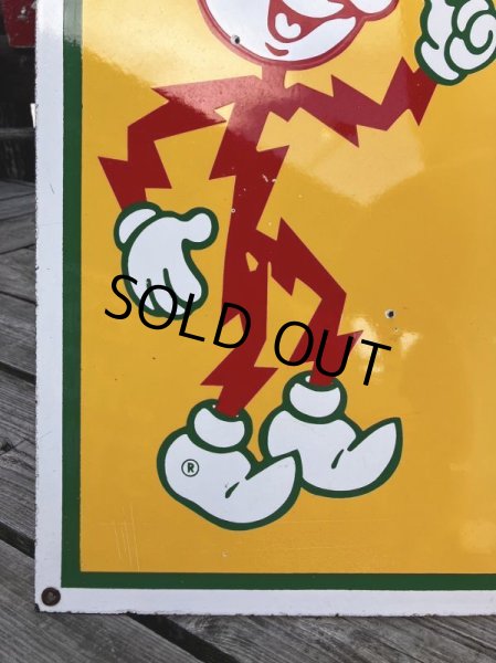 画像11: Vintage Reddy Kilowatt Pacific Power and Light Company Porcelain Sign (M177)  (11)