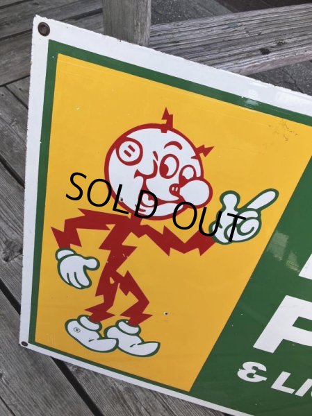 画像10: Vintage Reddy Kilowatt Pacific Power and Light Company Porcelain Sign (M177)  (10)