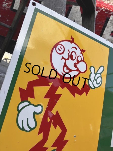 画像12: Vintage Reddy Kilowatt Pacific Power and Light Company Porcelain Sign (M177)  (12)