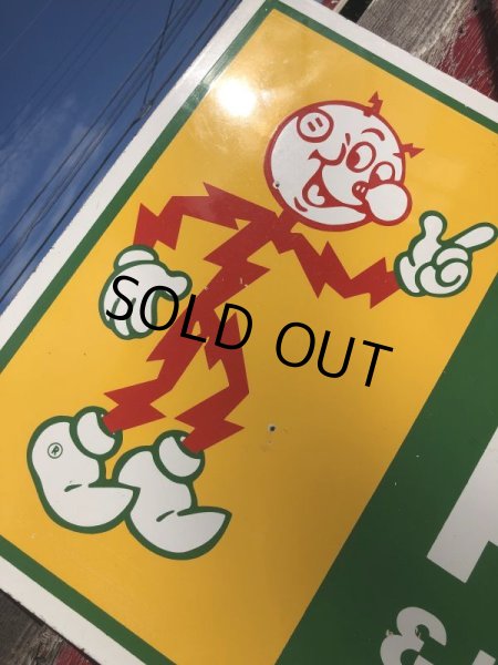 画像3: Vintage Reddy Kilowatt Pacific Power and Light Company Porcelain Sign (M177)  (3)