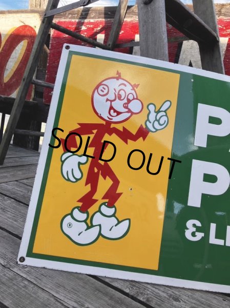 画像14: Vintage Reddy Kilowatt Pacific Power and Light Company Porcelain Sign (M177)  (14)