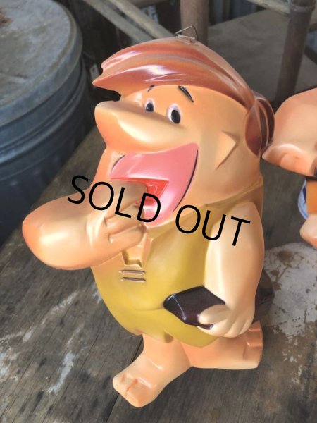 画像2: Vintage Flintstone Fred & Barney Wall Hanging Decor (M179)  (2)