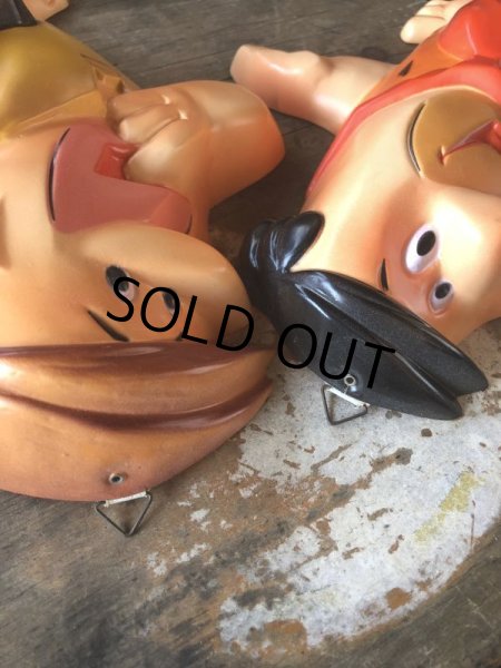 画像9: Vintage Flintstone Fred & Barney Wall Hanging Decor (M179)  (9)