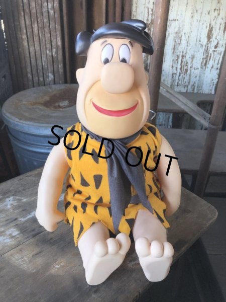 画像2: 80s Vintage Mighty Star CANADA Fred Flintstone 15” Doll (M178)  (2)