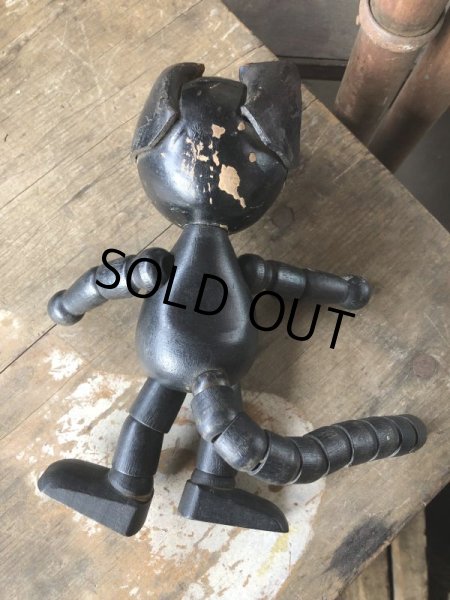 画像14: 1925 Vintage Sullivan Jointed Felix the Cat Wooden Doll (M187)  (14)