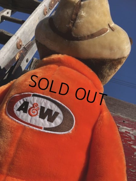 画像6: 80s Vintage A&W Root Beer Rooty Bear Jumbo Size Plush Doll 95cm (M191) (6)