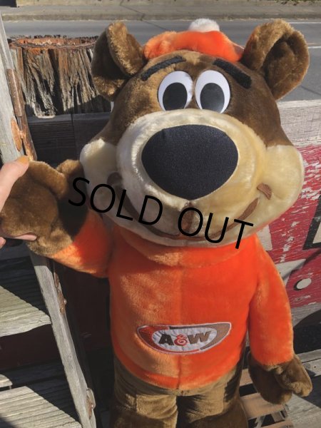画像21: 80s Vintage A&W Root Beer Rooty Bear Jumbo Size Plush Doll 95cm (M191) (21)