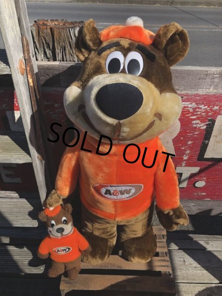 画像4: 80s Vintage A&W Root Beer Rooty Bear Jumbo Size Plush Doll 95cm (M191) (4)