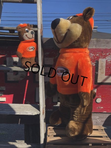 画像2: 80s Vintage A&W Root Beer Rooty Bear Jumbo Size Plush Doll 95cm (M191) (2)