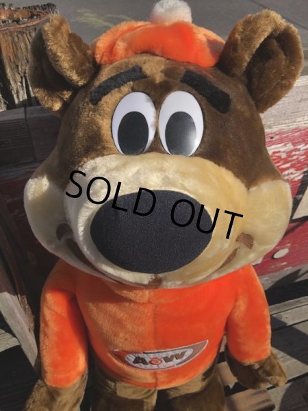 画像11: 80s Vintage A&W Root Beer Rooty Bear Jumbo Size Plush Doll 95cm (M191) (11)