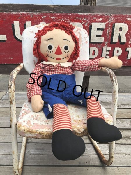 画像1: 70s Vintage Raggedy Ann & Andy Rug Doll / Big Andy 100cm (M199)  (1)