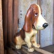 画像2: Vintage Basset Hound Plastic Statue (M196) (2)