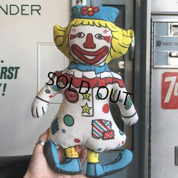 画像6: Vintage Pillow Cloth Doll Clown (M197) (6)