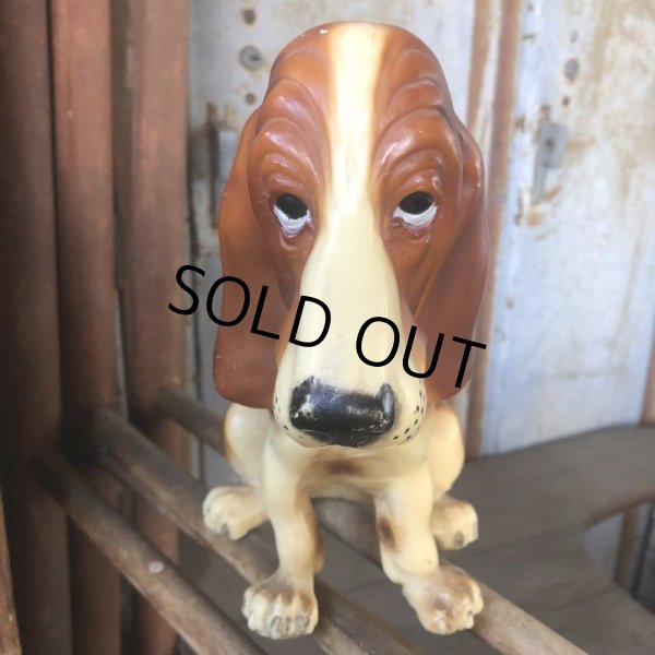 画像7: Vintage Basset Hound Plastic Statue (M196) (7)