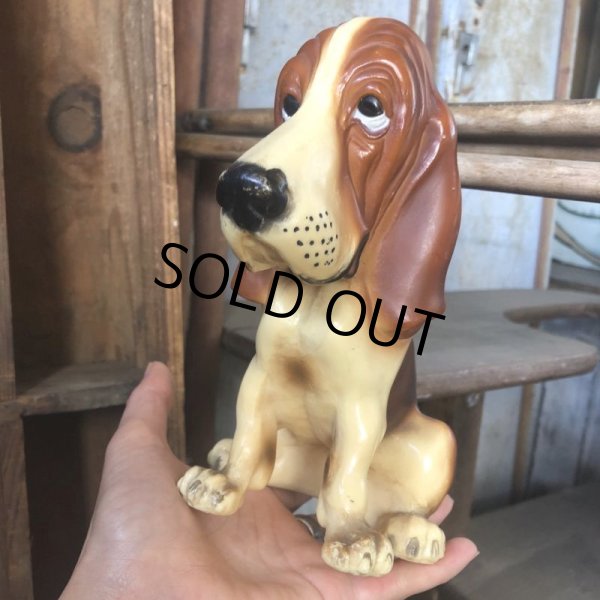 画像9: Vintage Basset Hound Plastic Statue (M196) (9)
