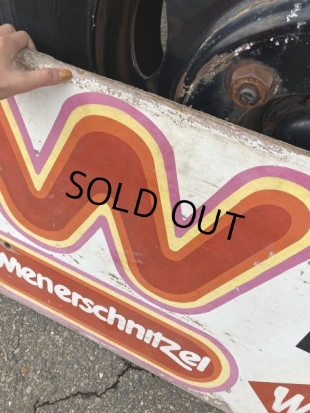 画像17: 【店舗引き取り限定】 Vintage Advertising Wienerschnitzel Hot Dogs Store Display Wooden Sign (M201)  (17)