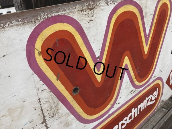 画像12: 【店舗引き取り限定】 Vintage Advertising Wienerschnitzel Hot Dogs Store Display Wooden Sign (M201)  (12)