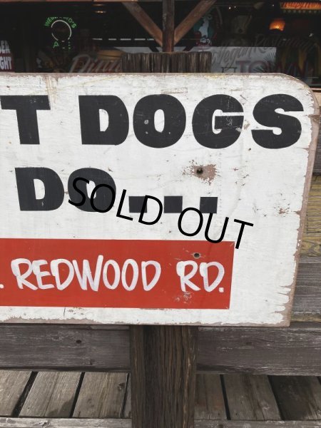 画像7: 【店舗引き取り限定】 Vintage Advertising Wienerschnitzel Hot Dogs Store Display Wooden Sign (M201)  (7)