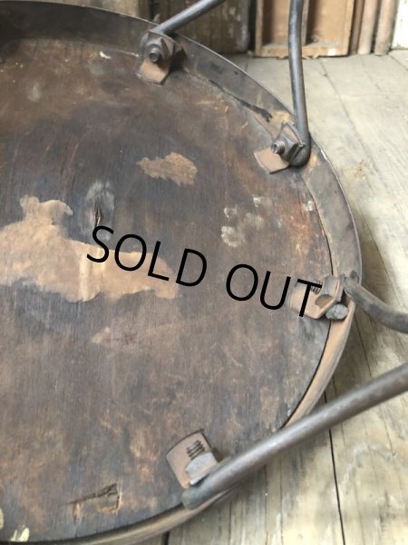 画像7: 1900s Antique ROYAL M.M CO CHICAGO Ice Cream Parlor Stool Twisted Iron Legs (M203)  (7)