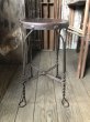 画像3: 1900s Antique ROYAL M.M CO CHICAGO Ice Cream Parlor Stool Twisted Iron Legs (M203)  (3)