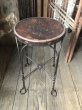 画像4: 1900s Antique ROYAL M.M CO CHICAGO Ice Cream Parlor Stool Twisted Iron Legs (M203)  (4)