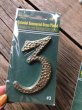 画像1: Vintage Hillman 3-Inch Colonial Hammersd Brass Plated House Number 3 (M213)  (1)