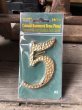 画像2: Vintage Hillman 3-Inch Colonial Hammersd Brass Plated House Number 5 (M210)  (2)