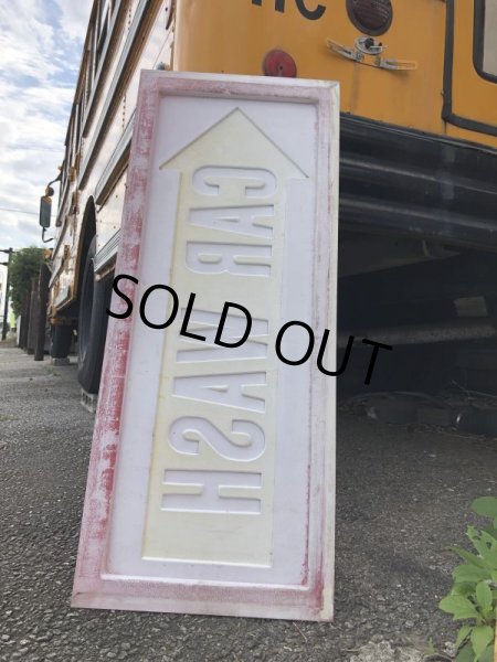 画像11: Vintage CAR WASH Service Station Sign (M263) (11)