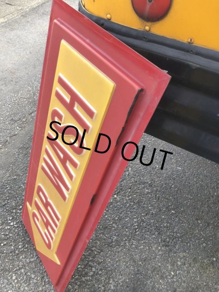 画像8: Vintage CAR WASH Service Station Sign (M263) (8)