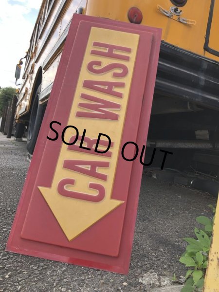 画像7: Vintage CAR WASH Service Station Sign (M263) (7)