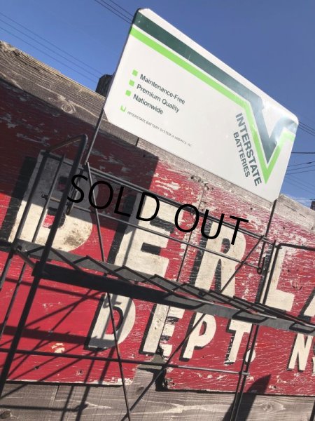 画像6: Vintage Interstate Batteries Advertising Sign Metal Store Display Rack Stand (M265)  (6)