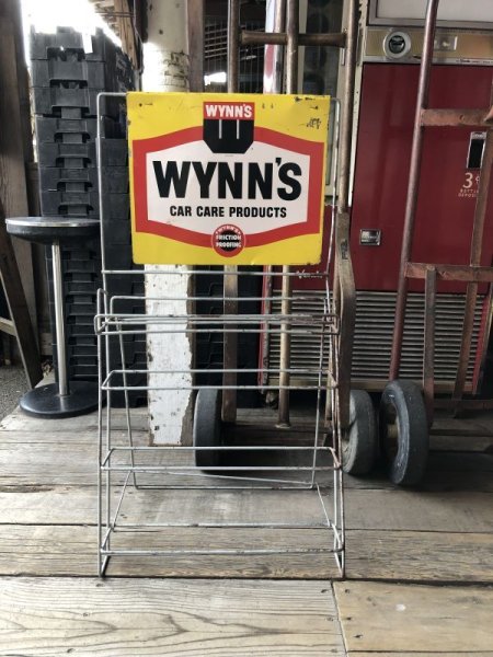 画像1: Vintage WYNN'S FRICTION PROOFING Oil Store Display Sign Rack (M264)  (1)