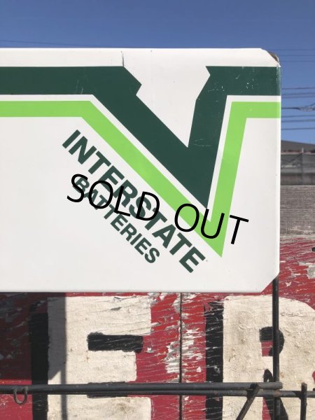 画像2: Vintage Interstate Batteries Advertising Sign Metal Store Display Rack Stand (M265)  (2)