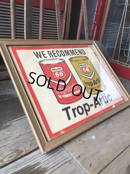 画像3: 60s Vintage Phillips 66 Trop Artic 1 Quart Motor oil Can Sign (M267)  (3)