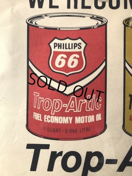 画像4: 60s Vintage Phillips 66 Trop Artic 1 Quart Motor oil Can Sign (M267)  (4)