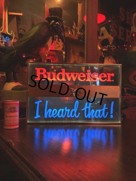 画像15: Vintage Advertising Budweiser Beer I Heard That! Lighted Store Display Sign (M269)  (15)