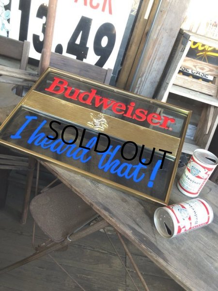 画像14: Vintage Advertising Budweiser Beer I Heard That! Lighted Store Display Sign (M269)  (14)