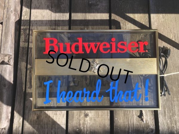 画像13: Vintage Advertising Budweiser Beer I Heard That! Lighted Store Display Sign (M269)  (13)