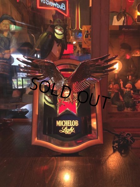画像22: Vintage Michelob Light Beer 3D Eagle Plaque Store Display Lighted Sign (M272)  (22)