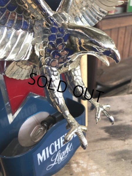 画像9: Vintage Michelob Light Beer 3D Eagle Plaque Store Display Lighted Sign (M272)  (9)